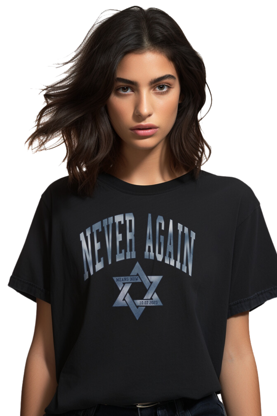OVERSIZED Never Again Means Now Tee by  Stand With Us x Perspective Fitwear