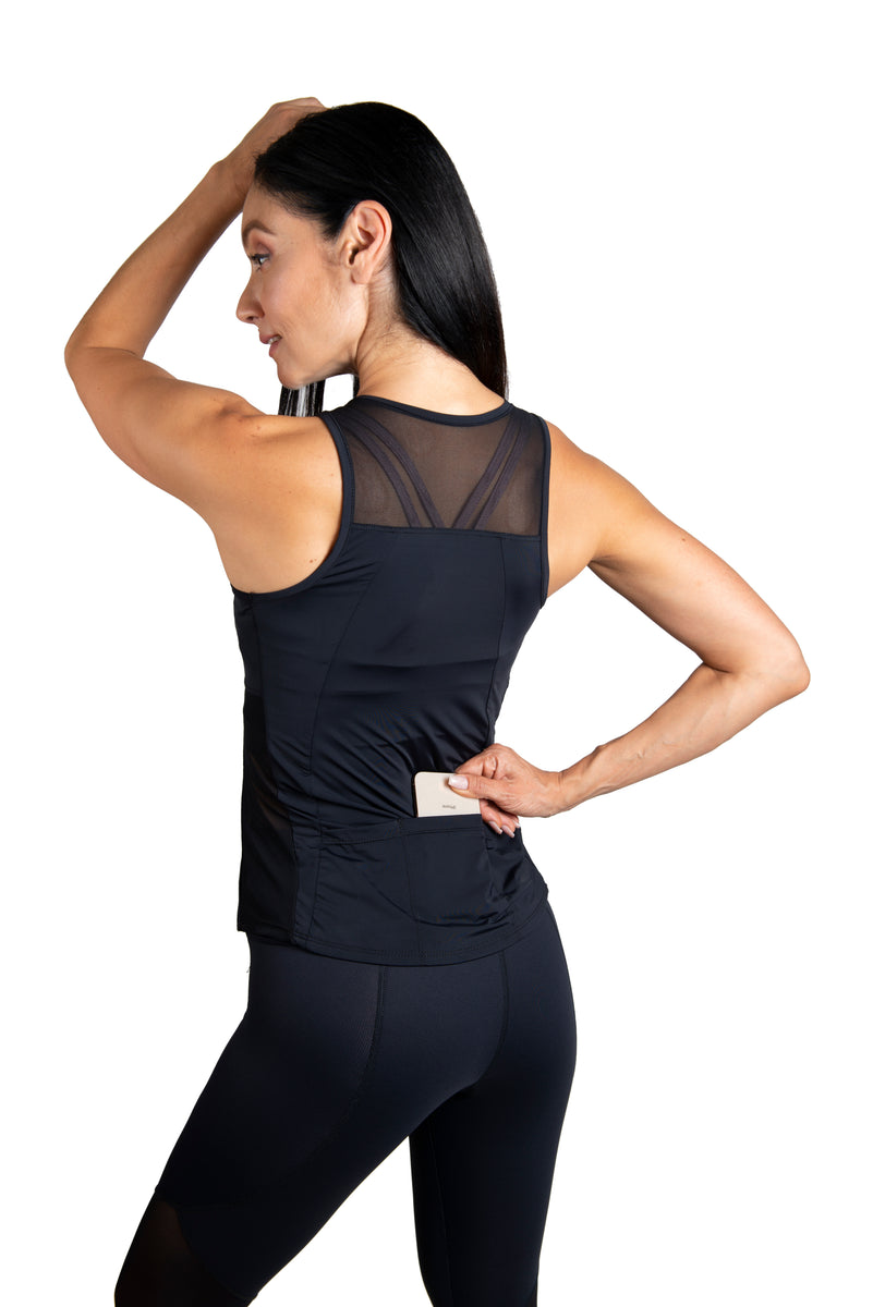 FITTOO Women Yoga Pants With Pockets High Waist Mesh Ethiopia