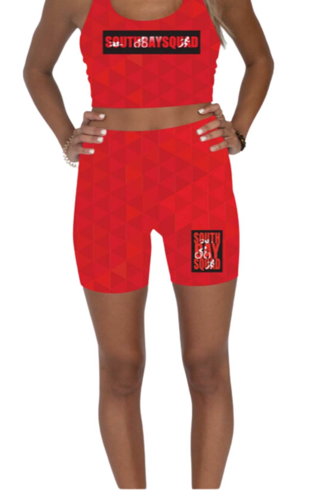 MTO - Short motard taille moyenne 7" pour femme - Rouge - SBS