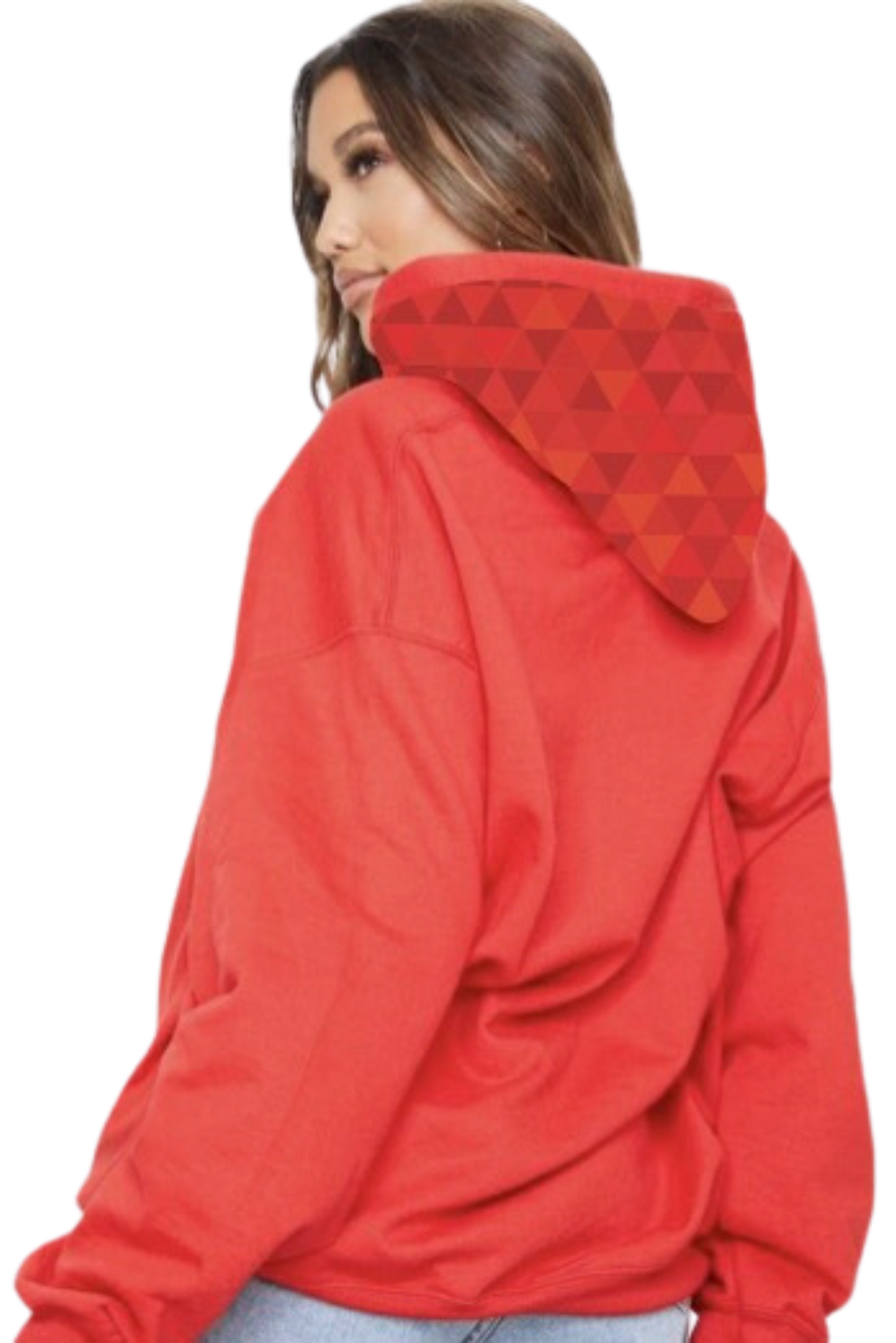 MTO - Sweat-shirt Scuba surdimensionné pour femmes - Rouge – SBS