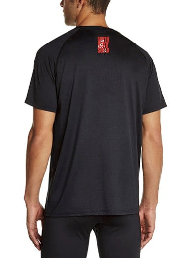 MTO - Camiseta unisex Dry Fit - Logotipo repetido - Negro - SBS