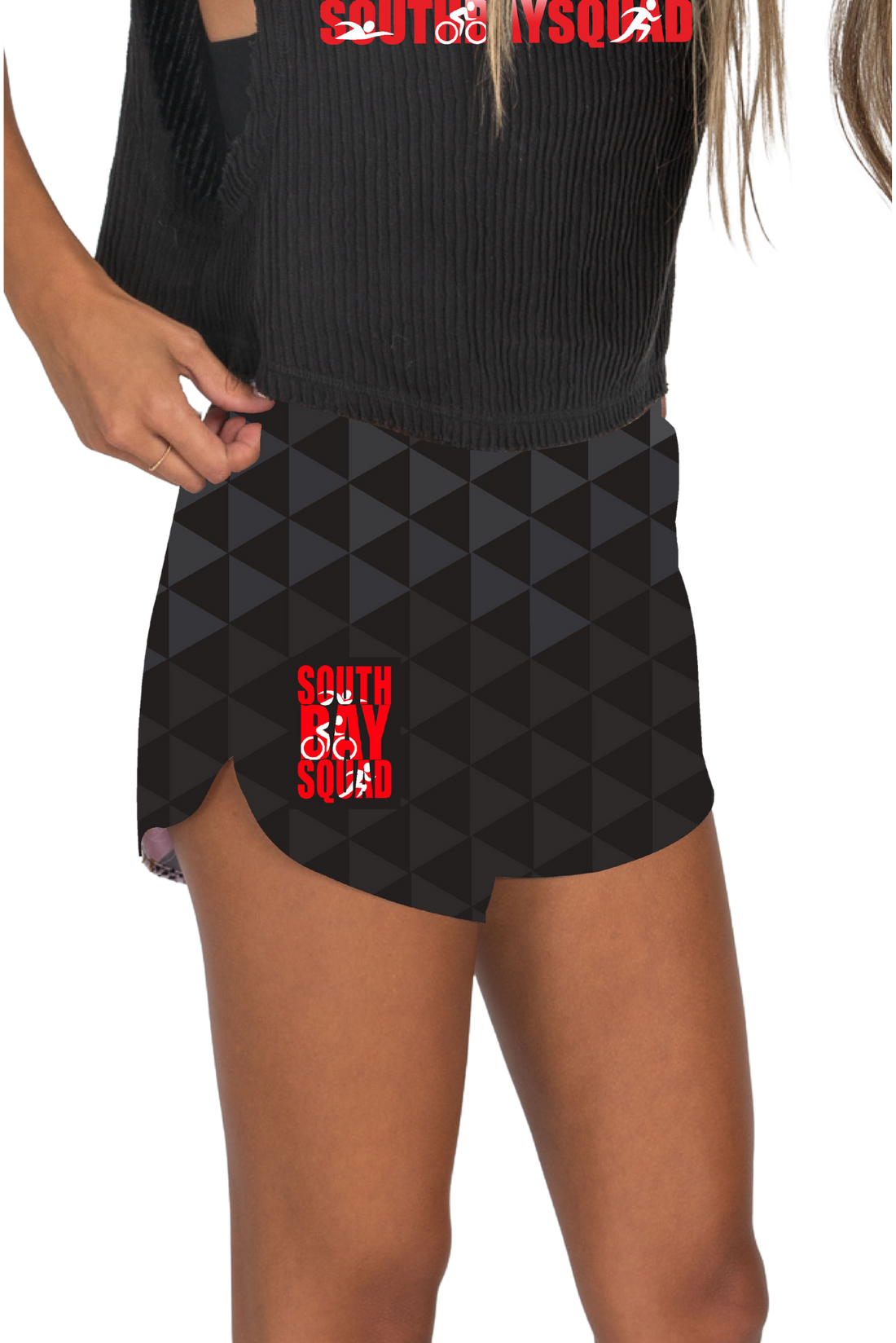 MTO - Pantalón corto para correr para mujer - Black Ombre - SBS