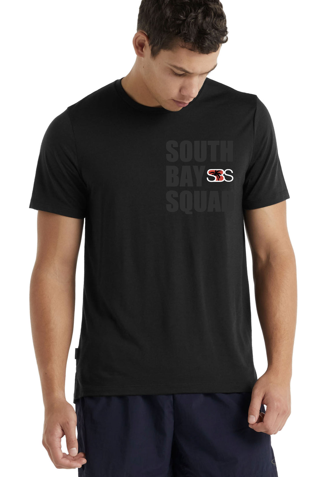 MTO - Camiseta unisex Dry Fit - Gráfico de palabras - Negro - SBS
